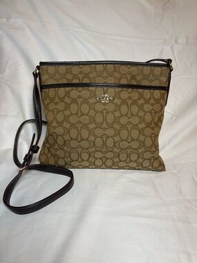 Coach Signature Jacquard File Crossbody